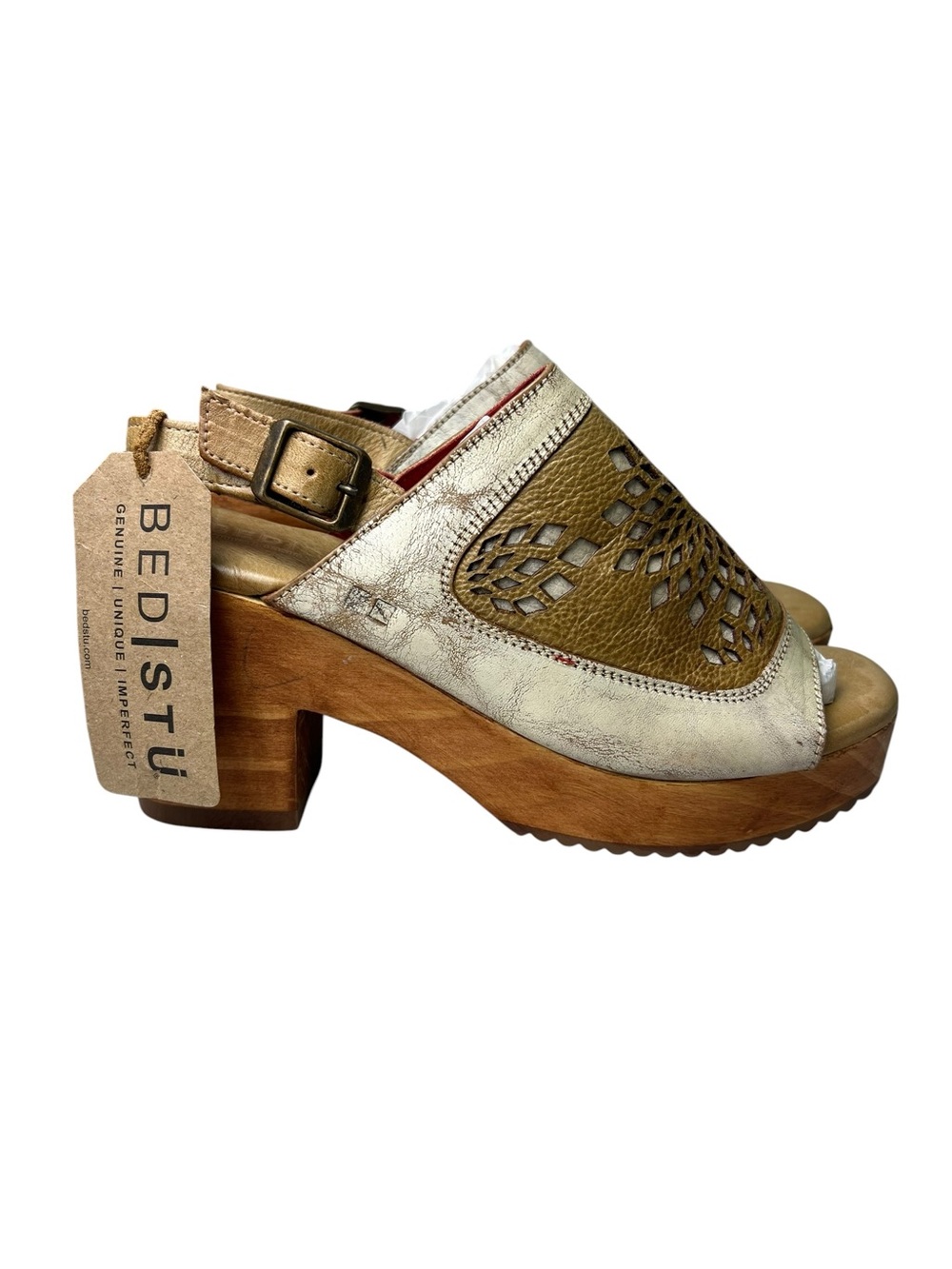 Bed Stu NIB Jinkie Block Heel Leather Sandals Size Women’s 9